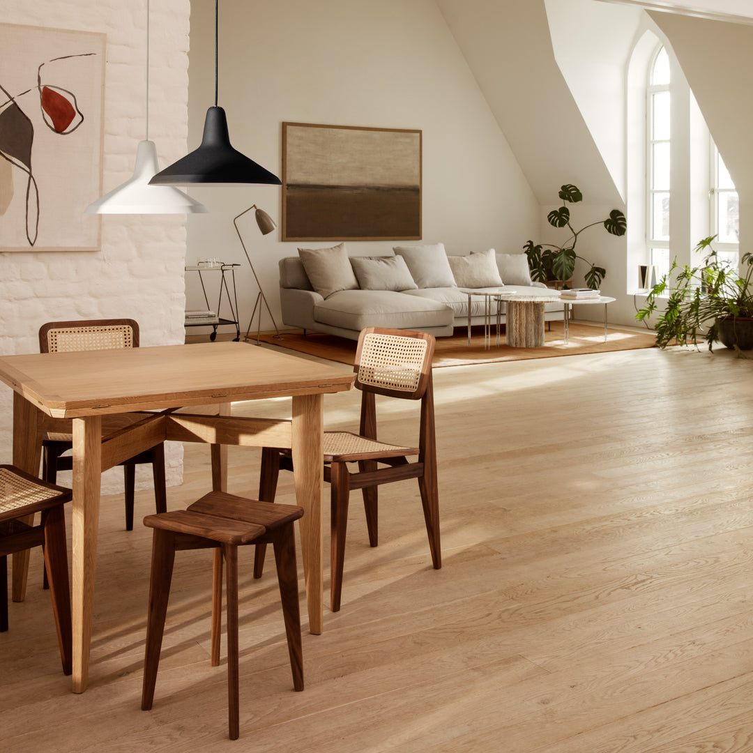 Gubi Gamfratesi Ioi Side Table - Modern Scandinavian End Table for Living Room, Bedroom & Office - Stylish Small Table with Wooden Legs & Marble Top