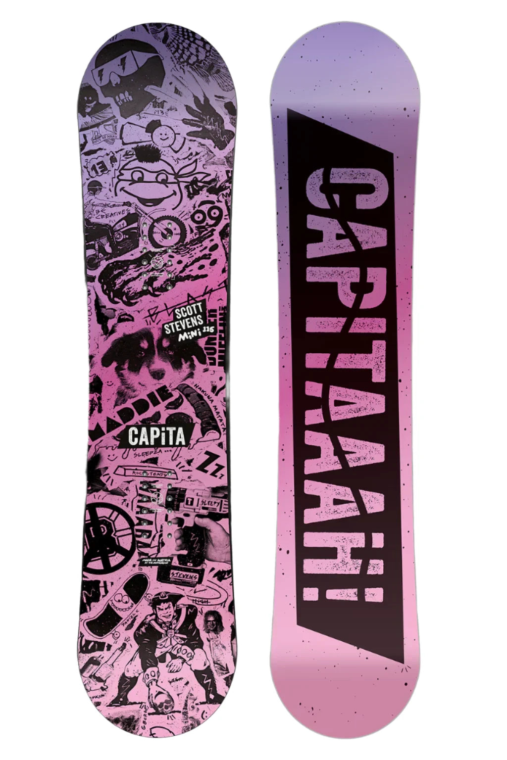 CAPiTA Scott Steven Mini Snowboard 2025 - Kids & Youth Snowboard for Beginners - Perfect for Learning, Park Riding & All-Mountain Fun