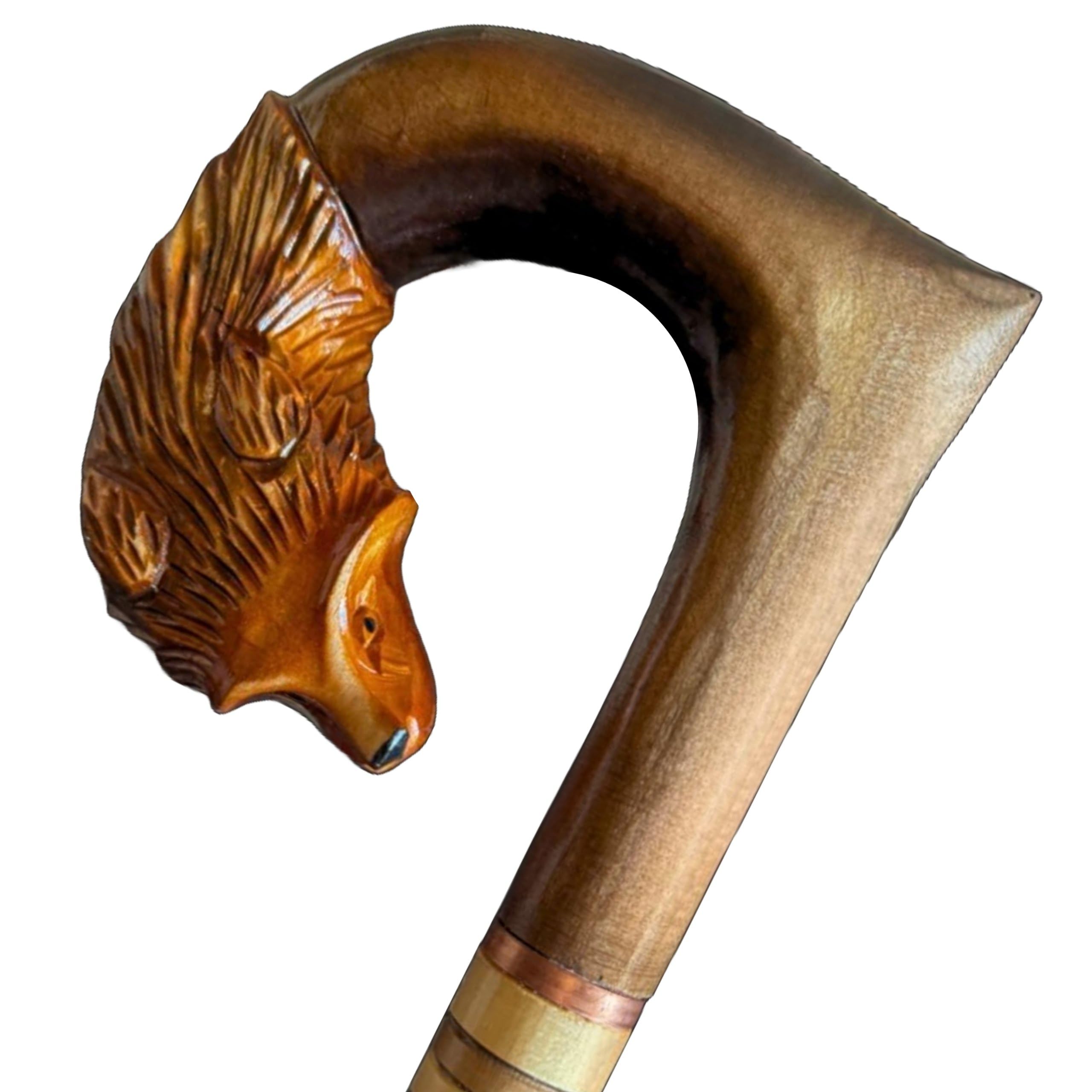 Orsus Hand Carved Wooden Walking Cane for Women - 36
