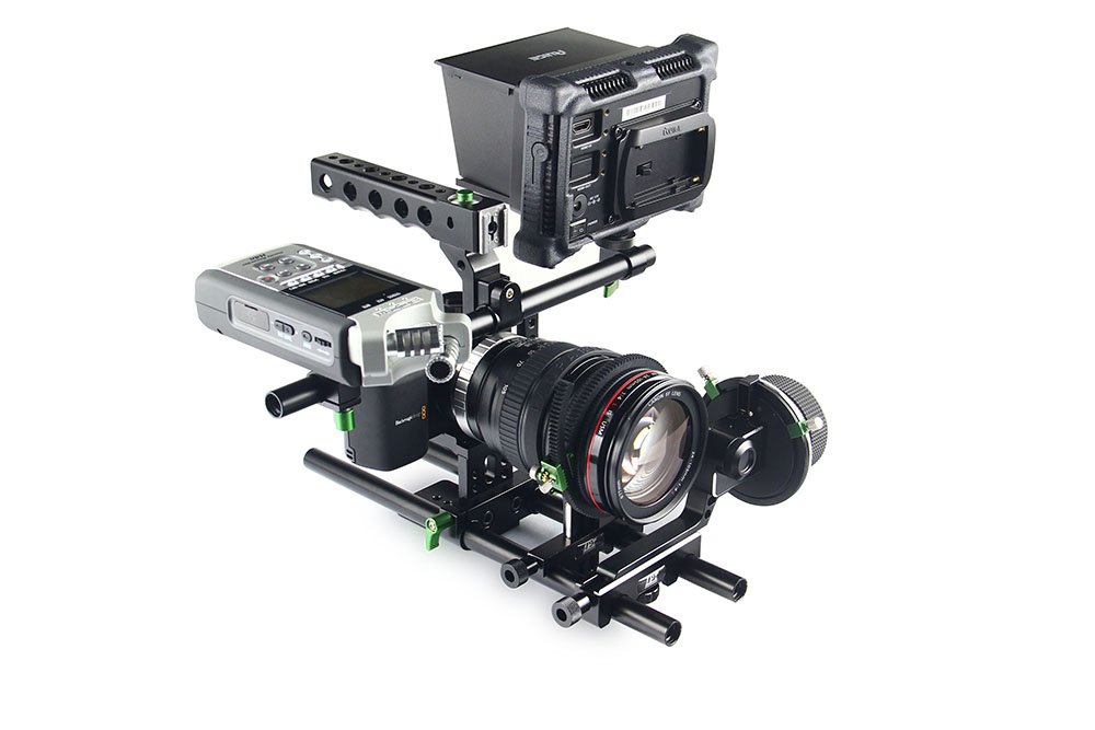 Lanparte BMPCC-01 Blackmagic Pocket Cinema Camera Cage for Blackmagic Pocket 4K/6K - Aluminum Alloy Rig with 15mm Rod Clamps & Cold Shoe Mount - Professional DSLR Stabilizer for Filmmaking, Vlogging and Video Production