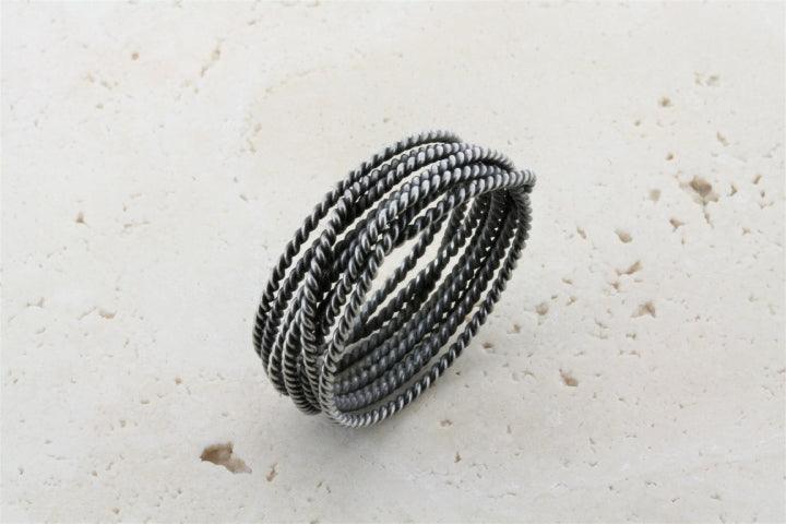 Oxidized Twisted Knot Ring for Women - Vintage Boho Style Handmade Jewelry - Perfect for Weddings, Parties & Everyday Wear