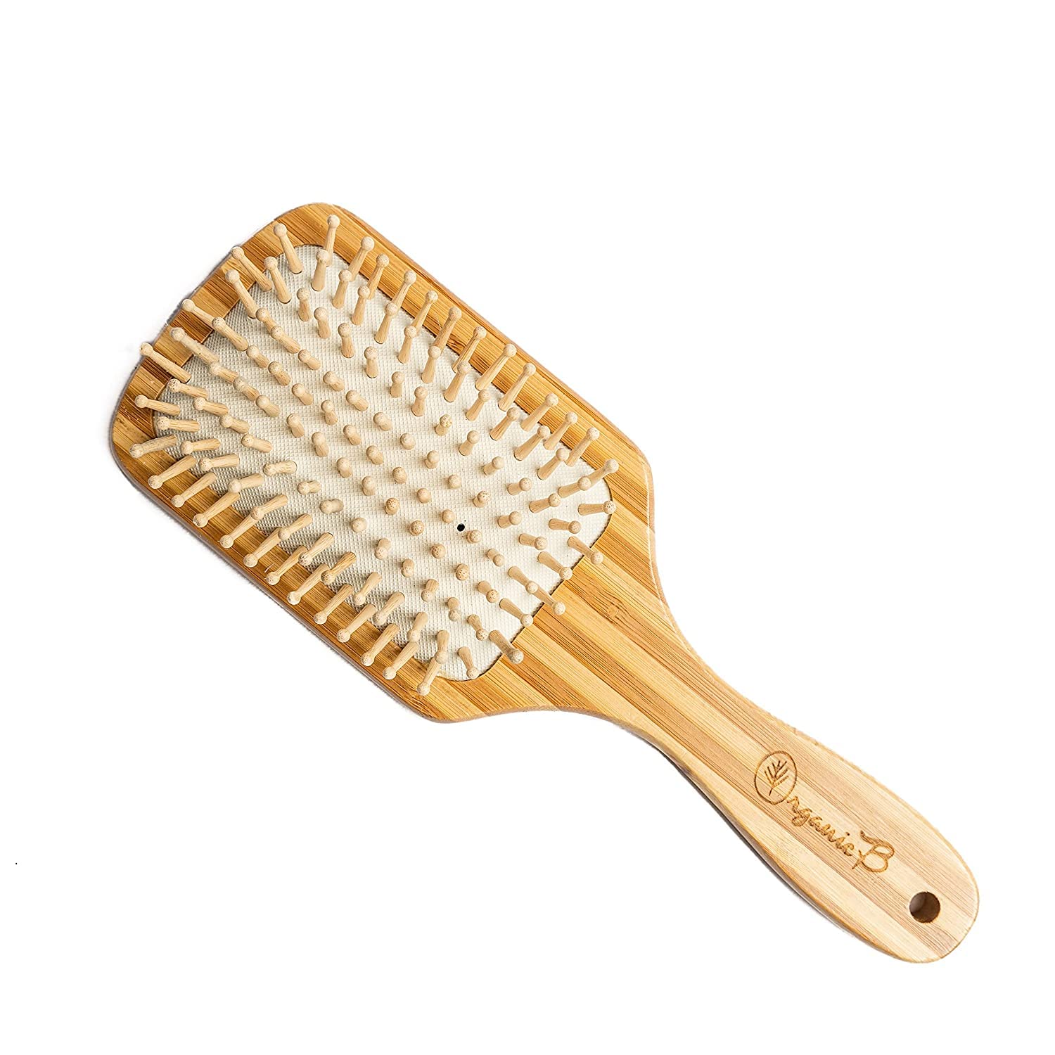 Organic Bamboo Hair Brush for Women & Men - Detangling & Anti-Frizz Paddle Brush for Blow Drying, Hair Growth & Curly Hair | Perfect for Salon Styling, Home Use & Travel Accessories