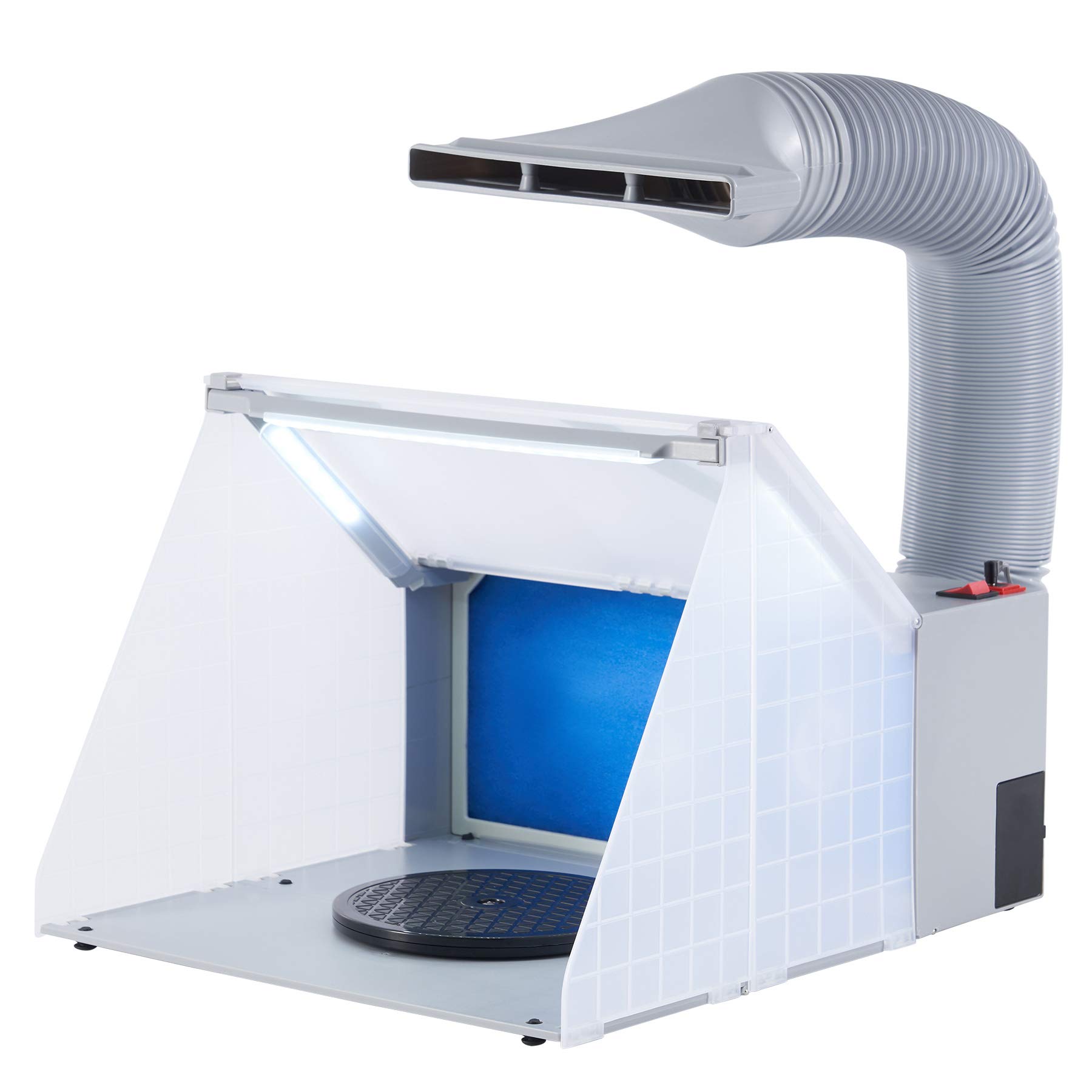 CO-Z Portable Airbrush Spray Booth Kit with 3 LED Lights, 141 CFM Exhaust Fan & Turntable - Professional Painting Station for Model Crafts, Miniatures & DIY Art Projects - Perfect for Hobbyists & Artists in Home Studios