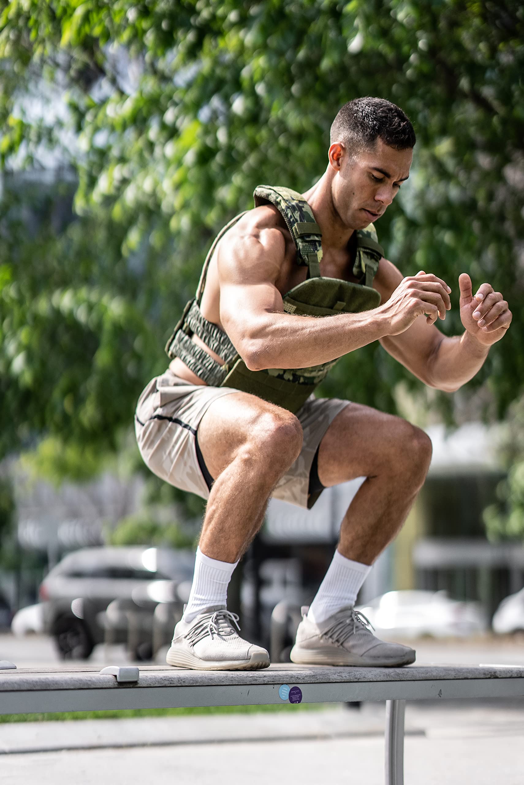 Tribe WOD Weight Vest Plates 5.75-13.75lb | Premium Steel Plate Carrier Weights for CrossFit, HIIT, Running & Strength Training | Adjustable Weight System for Fitness & Military Training | Perfect for Home Gym, Outdoor Workouts & Tactical Exercises