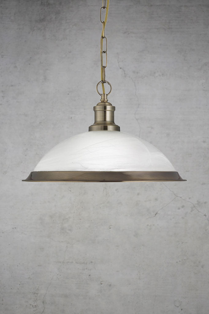 Elegant Alabaster Glass Pendant Light - Modern Hanging Chandelier for Dining Room, Kitchen Island & Bedroom Lighting