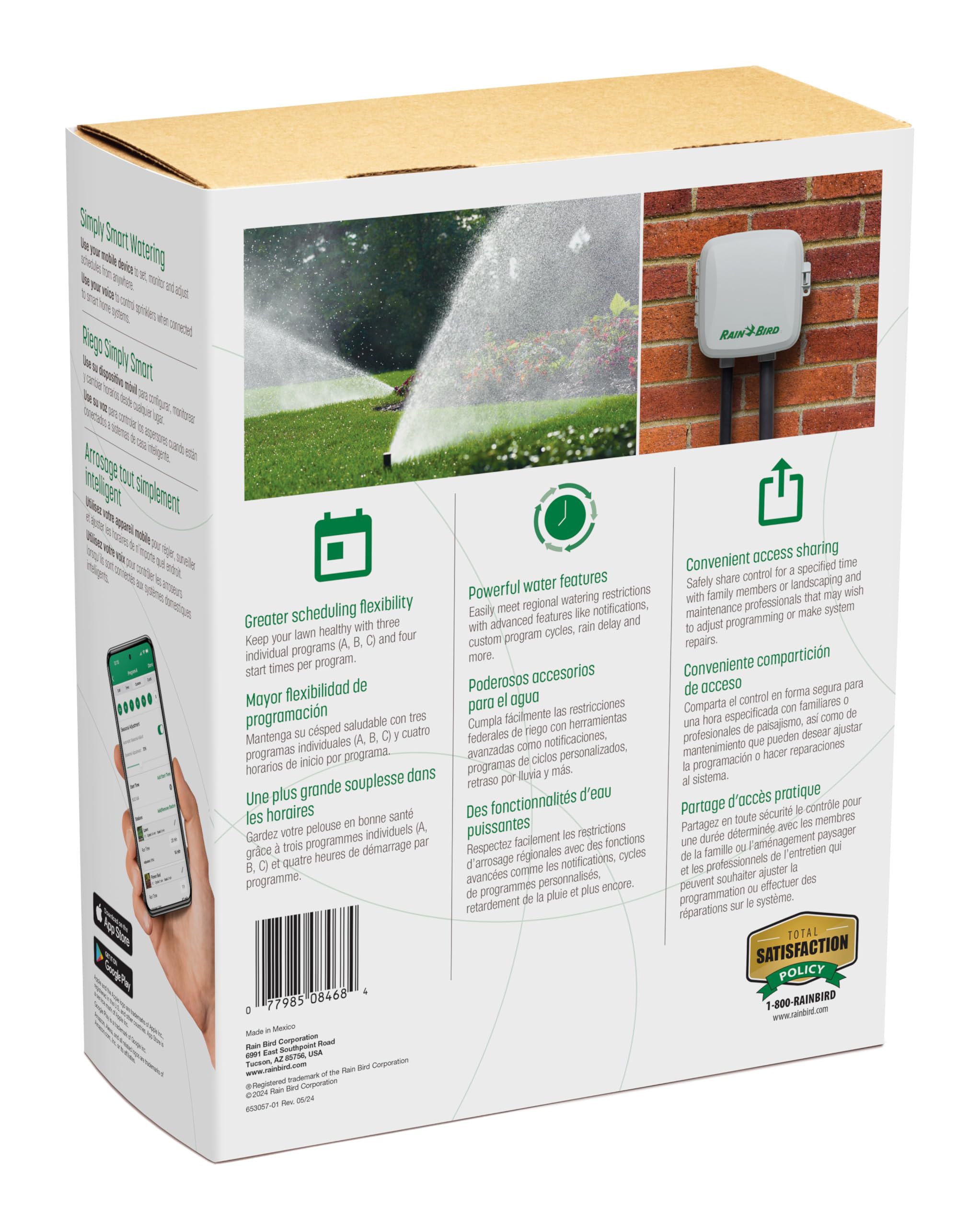 Rain Bird ARC8 Smart WiFi Irrigation Controller - 8-Zone App-Controlled Water Timer for Lawn & Garden | Alexa Compatible, EPA WaterSense Certified | Perfect for Home, Yard & Landscape Watering Systems