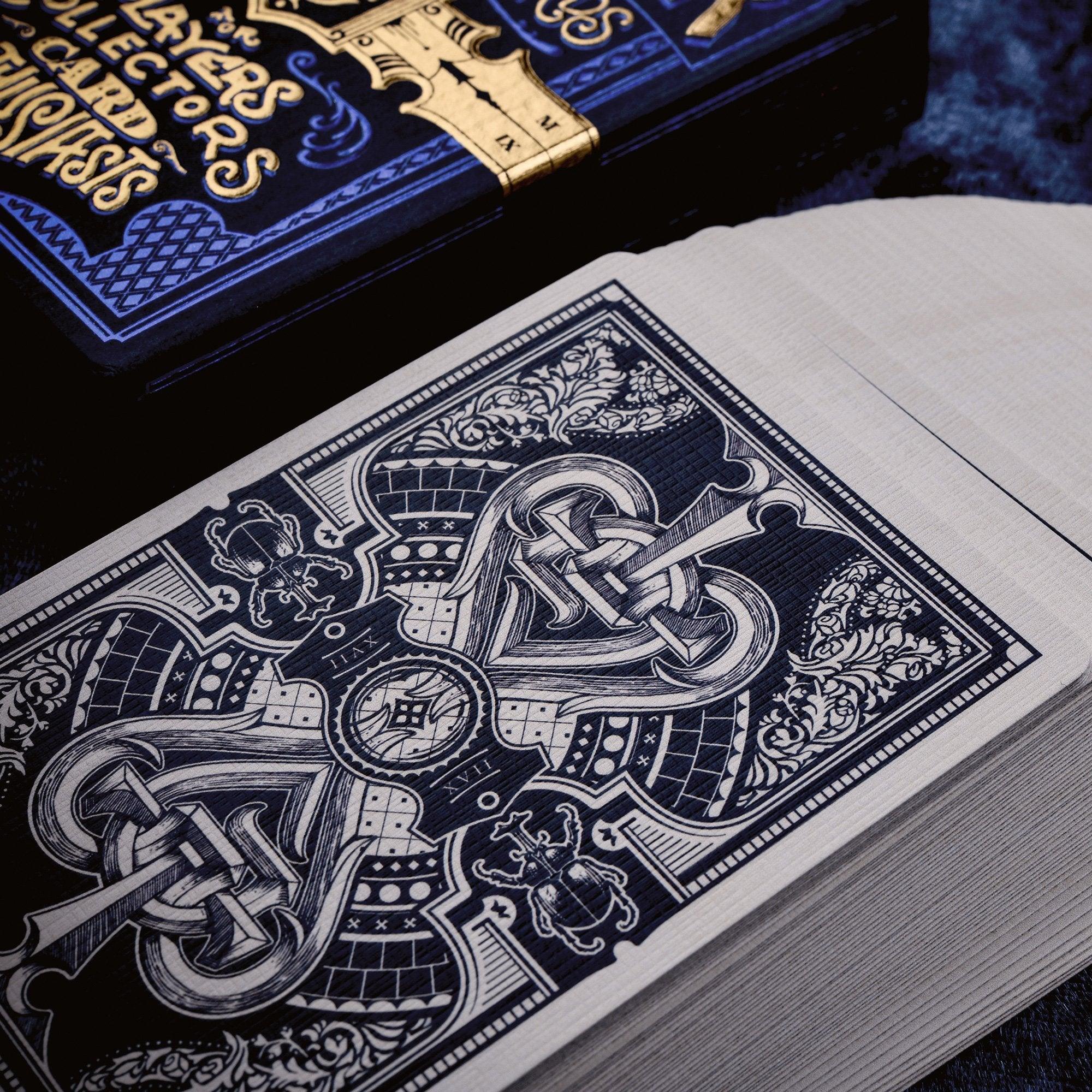 Premium Parlour Playing Cards - Blue Stockholm 17 Deck for Poker, Magic Tricks & Card Games | Elegant Design for Casino Nights, Parties & Collectors