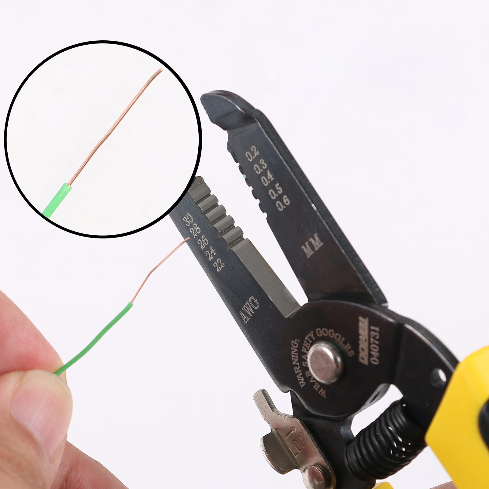 DOWELL 22-30 AWG Wire Stripper Tool - Multi-Function Electrician Pliers with Cutter for Electrical Wiring - Perfect for DIY Projects, Home Repairs, and Professional Electrical Work