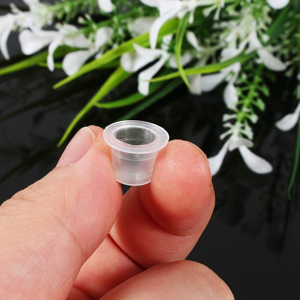 Professional Disposable Tattoo Ink Cups - Clear Plastic Pigment Caps for Tattoo Artists | Perfect for Tattoo Studios, Home Use & Professional Tattooing Sessions
