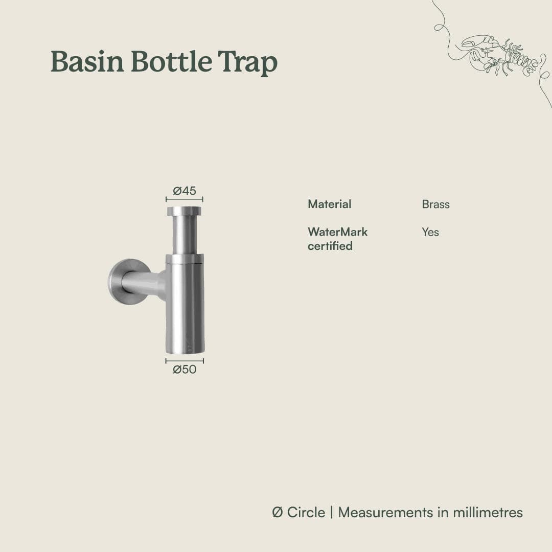 Premium Basin Bottle Trap Waste in Gunmetal Finish - Durable Bathroom Sink Drain for Modern Homes | Perfect for Kitchen & Bathroom Renovations