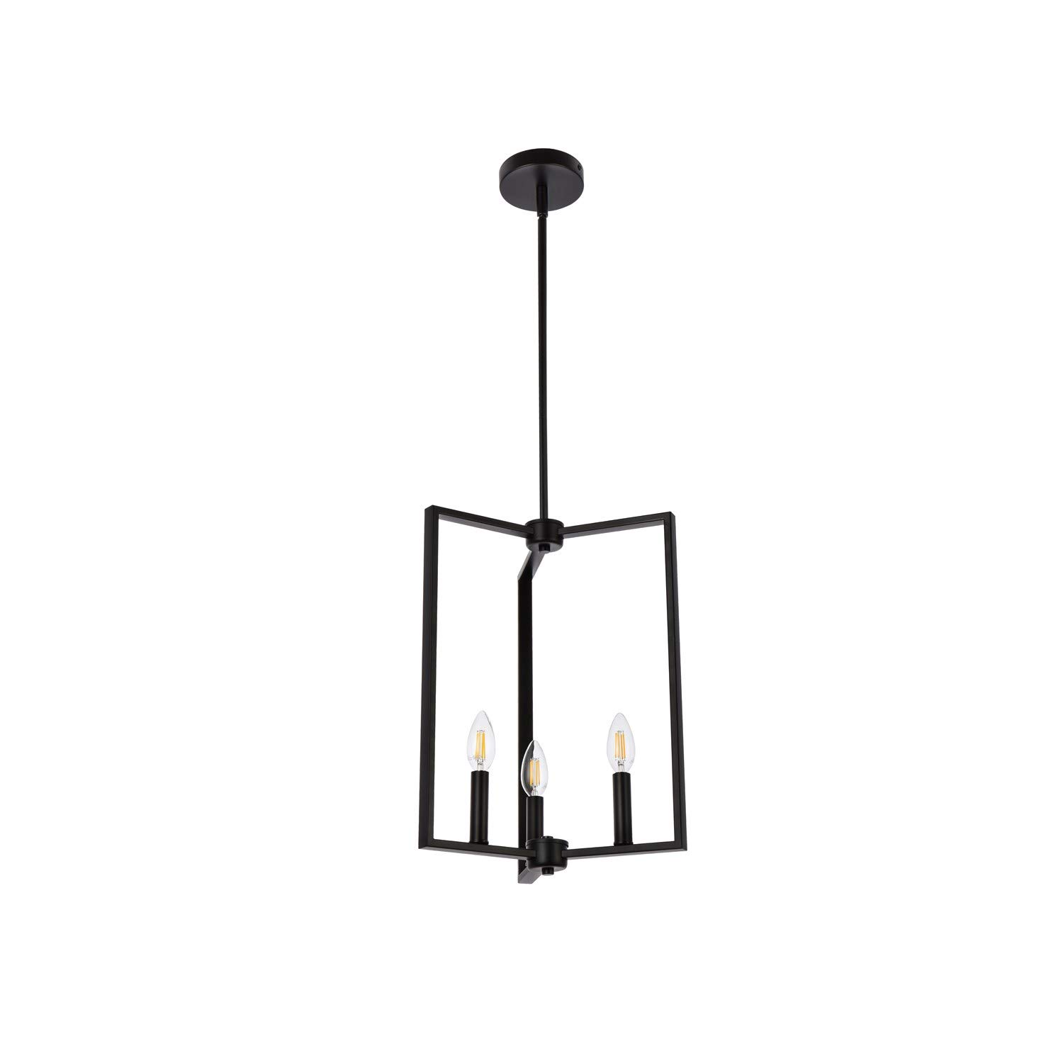 Vino 3-Light Black Pendant Lighting Fixture - Perfect for Kitchen Island, Dining Room, and Entryway Lighting