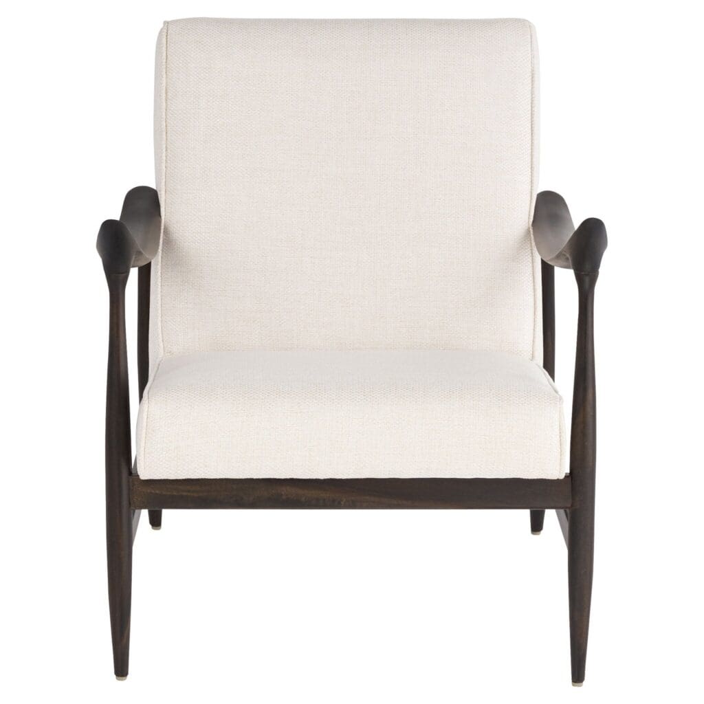 Cyan Design 11729 Oscar Arm Chair in Dark Brown & Cream - Luxurious Living Room Accent Chair for Home Office or Reading Nook