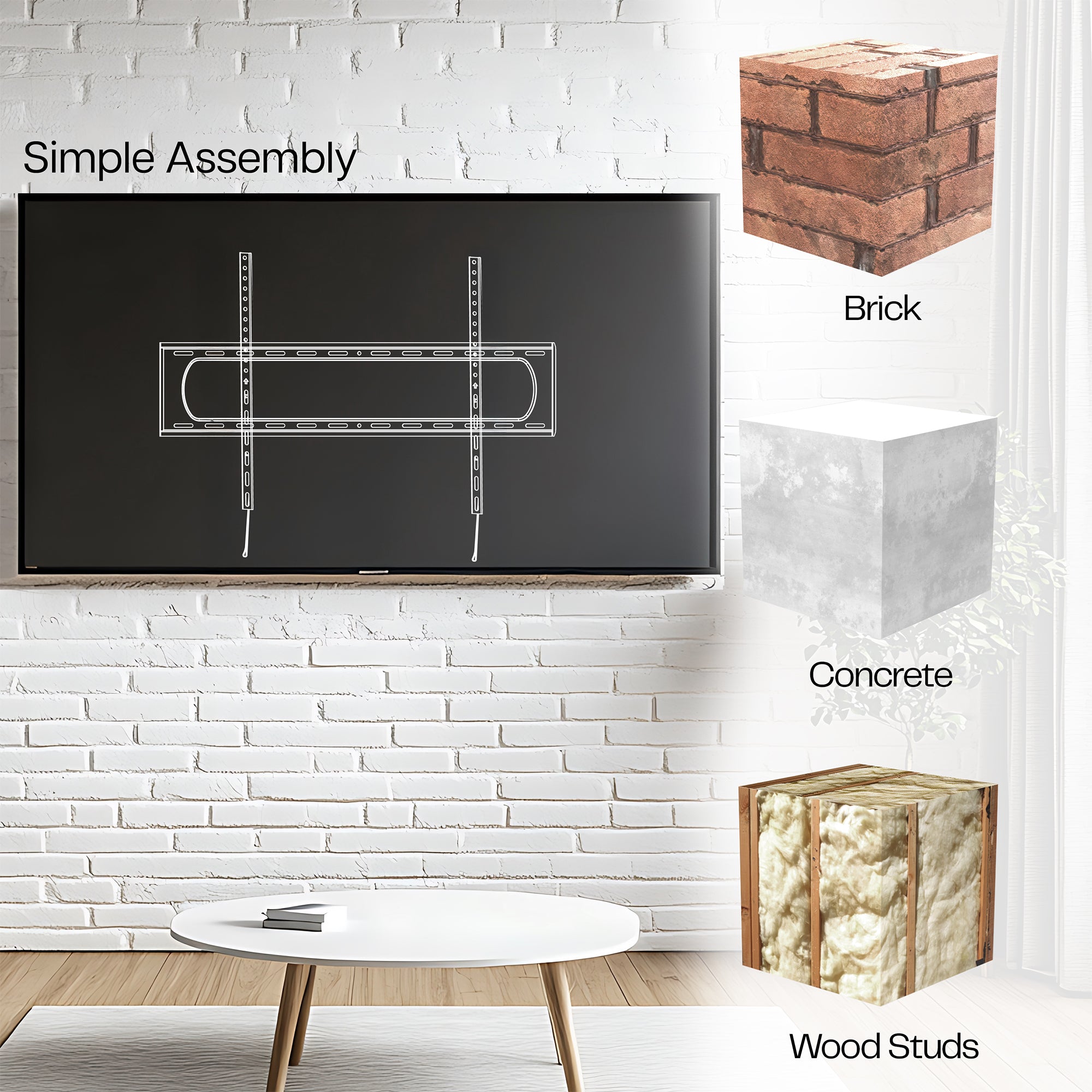 Heavy Duty Tilting Extra Large TV Wall Mount Bracket for 60 to 120 Inch Flat Screen TVs - Perfect for Living Room, Bedroom & Home Theater Installation
