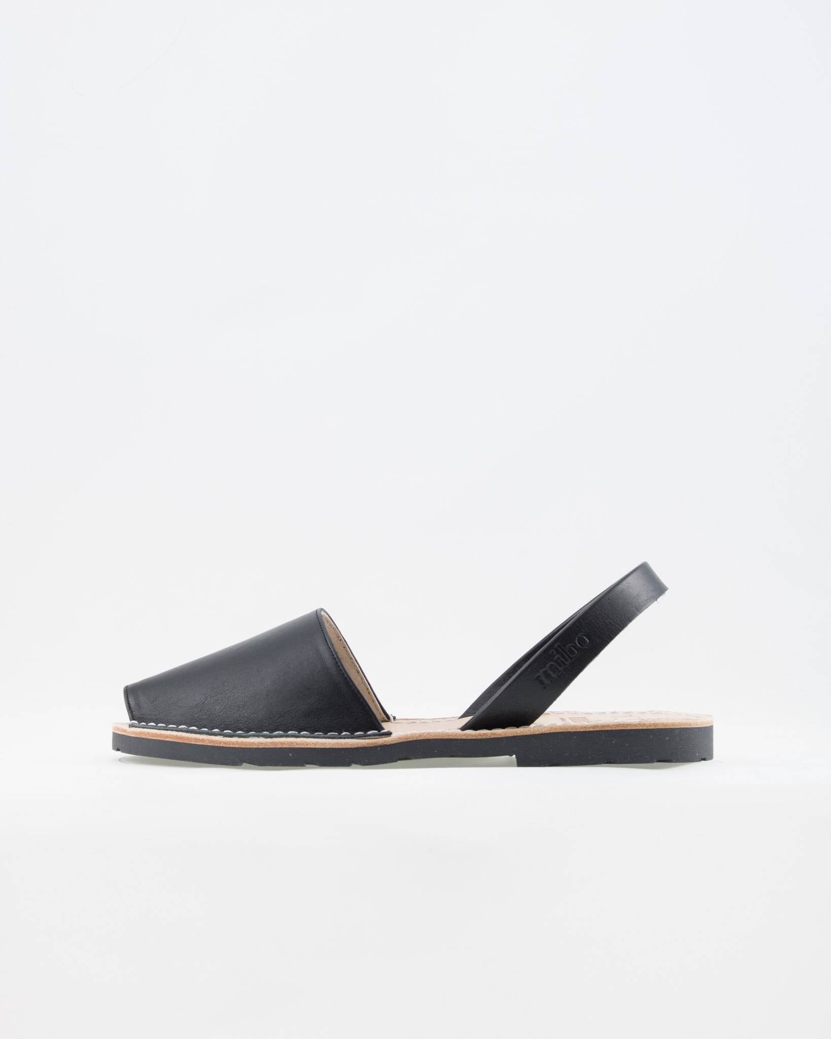 LA x Confetti Classic Avarcas Black Leather Sandals for Women - Comfortable & Stylish Summer Shoes for Beach, Vacation & Casual Wear