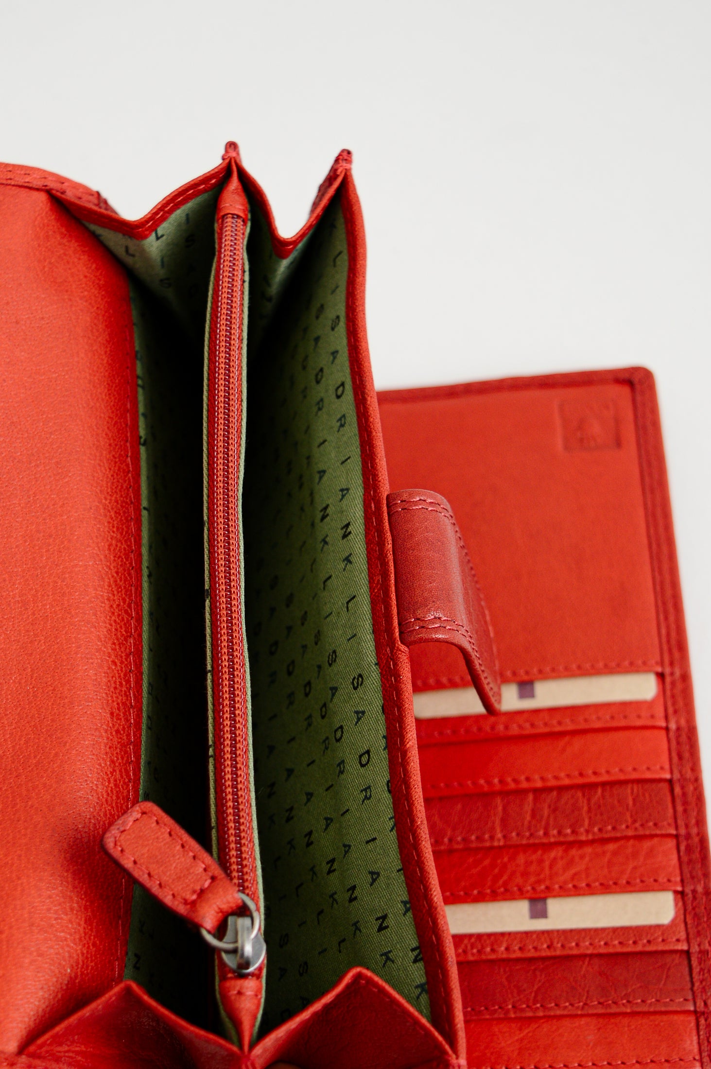 Adrian Klis 105 Ladies Wallet for Women - Genuine Leather Red Wallet - Perfect for Everyday Use, Travel, and Gift Giving
