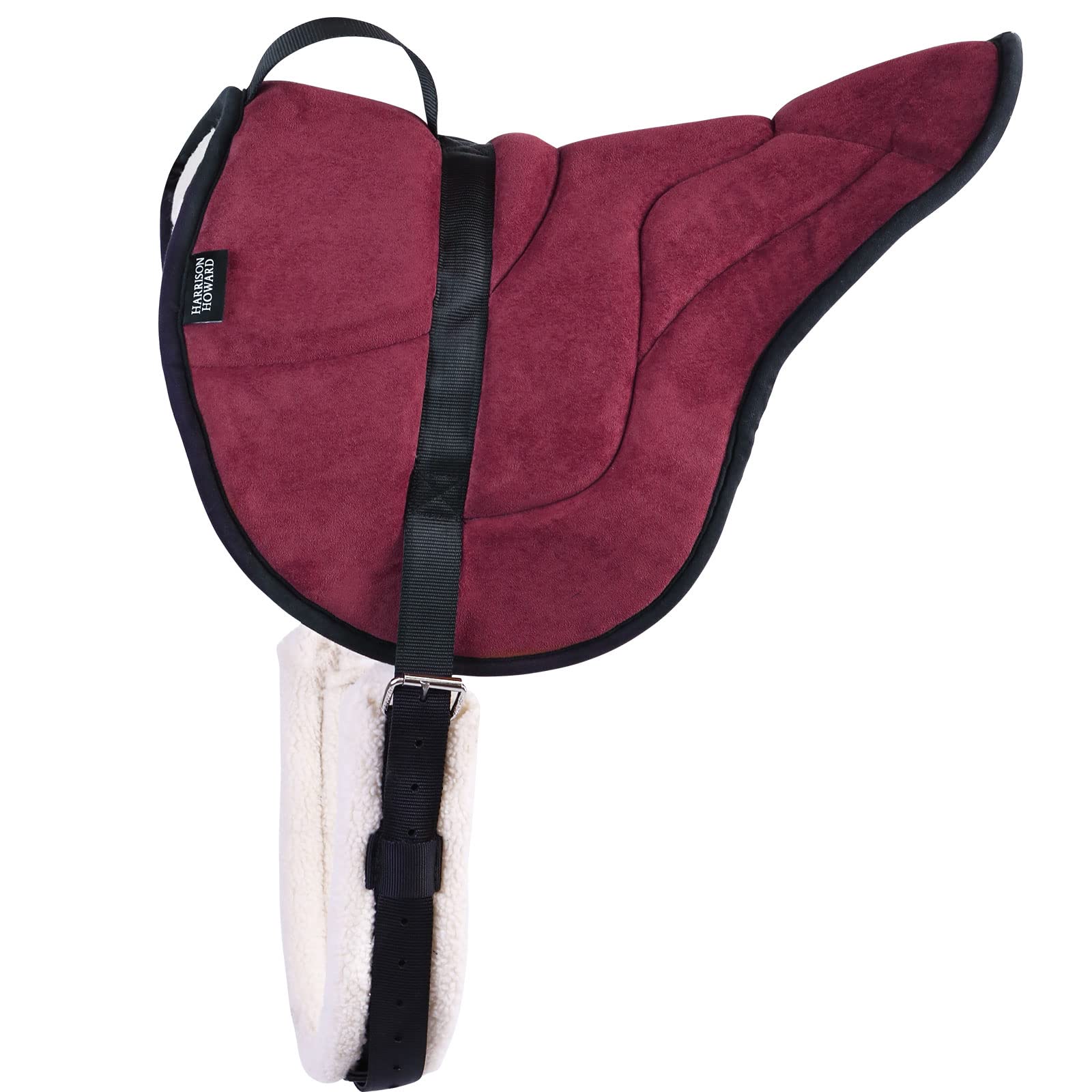 Harrison Howard Equestrian Saddle Pad - Breathable Horse Riding Pad & Bareback Pad with Adjustable Girth - Perfect for Dressage, Jumping & Trail Riding