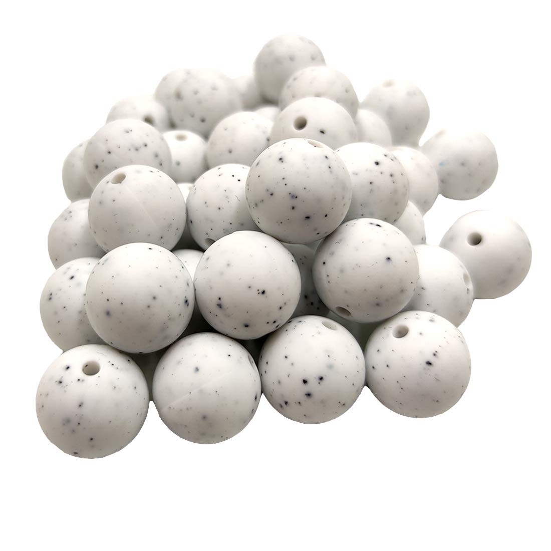 50pcs 12mm Round Silicone Beads for DIY Keychains, Jewelry, Pens & Lanyards - Soft Spacer Beads for Crafting, Handmade Gifts & Mom Accessories - Perfect for Jewelry Making, Keychain DIY & Creative Crafts