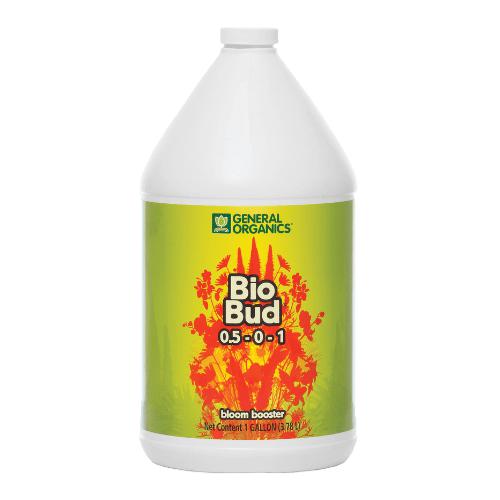 Organic BioBud Plant Nutrient - 1 Gallon (Case of 4) | General Organics Hydroponic & Soil Booster for Indoor/Outdoor Gardening