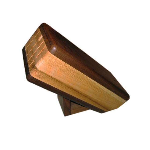 Handmade Oak Wood Knife Block - Premium Kitchen Knife Organizer for Countertop Storage | Perfect for Chefs & Home Cooks