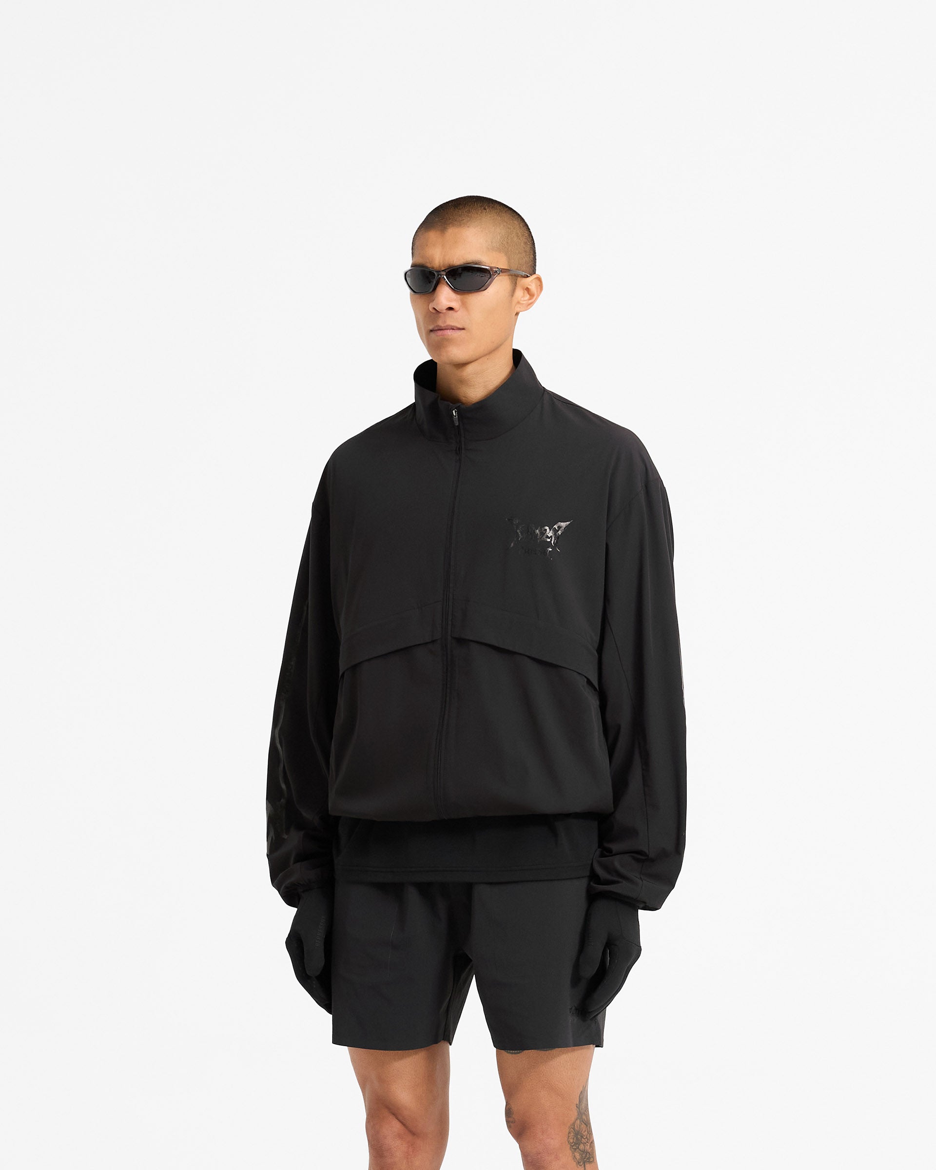 Team 247 X END Track Jacket - Jet Black | Men's Lightweight Running & Training Jacket | Perfect for Gym, Jogging & Outdoor Sports