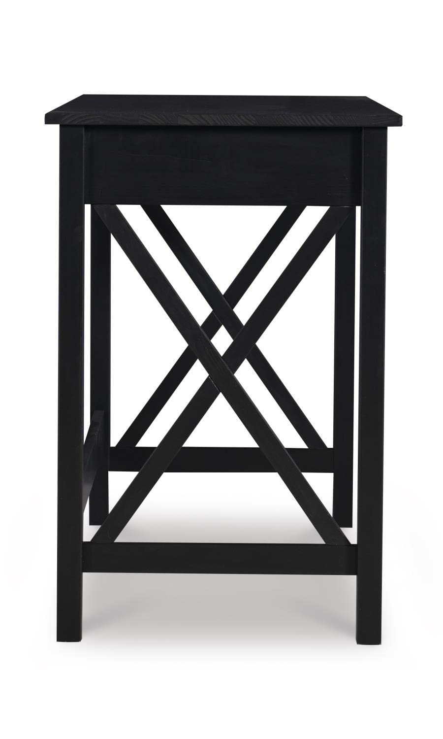 Linon Davis Black Laptop Desk - Portable for Home Office & Bed
