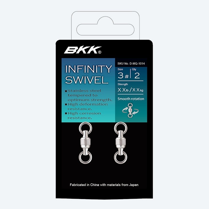 BKK Infinity Swivel - 360° Rotating Fishing Hook for Bass, Trout & Saltwater Fishing | Durable Stainless Steel Fishing Hooks for Freshwater & Ocean Angling | Perfect for Casting, Trolling & Ice Fishing Adventures