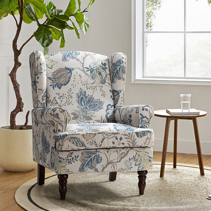 Premium Centaurs Upholstered Armchair - Modern Accent Chair with Soft Fabric & Sturdy Wooden Legs for Living Room, Bedroom, or Office Decor