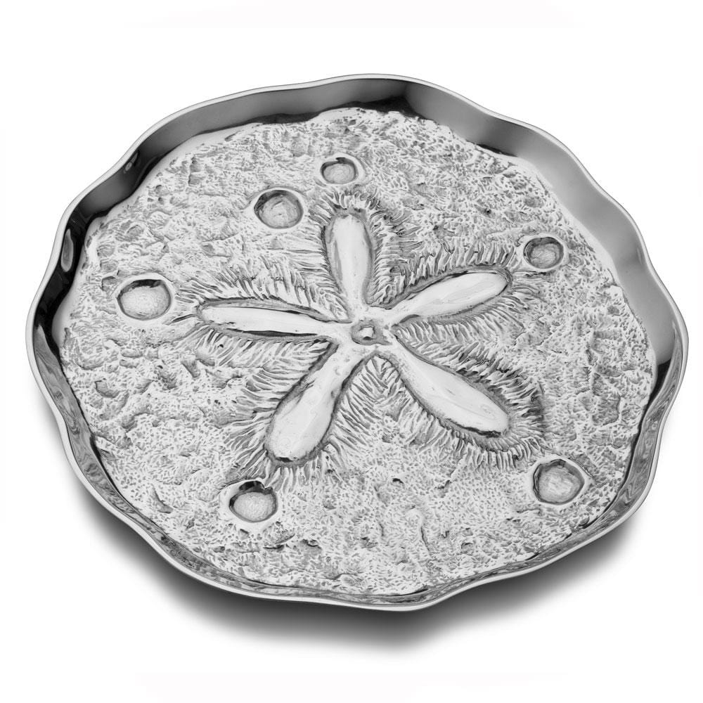 Handmade Sand Dollar Seashell Tray - Natural Beach Decor for Coastal Home, Wedding Centerpiece & Boho Tabletop Display