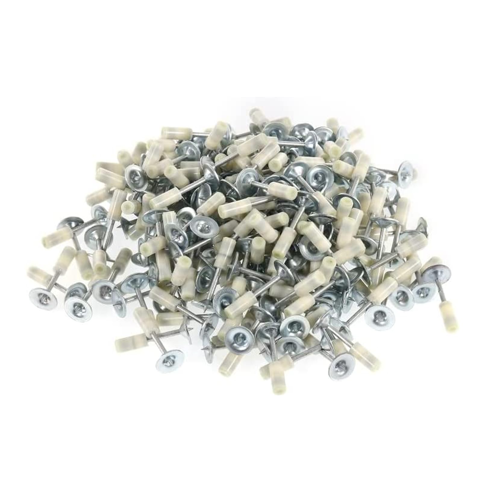 100-Piece Round Steel Nails for Manual Concrete Nail Gun - Wall Fastening Tool for Home DIY, Ceiling Cable Ducts & Repair | Durable Construction Nails for Concrete, Wood & Metal Surfaces | Perfect for Contractors, Handymen & Home Improvement Projects