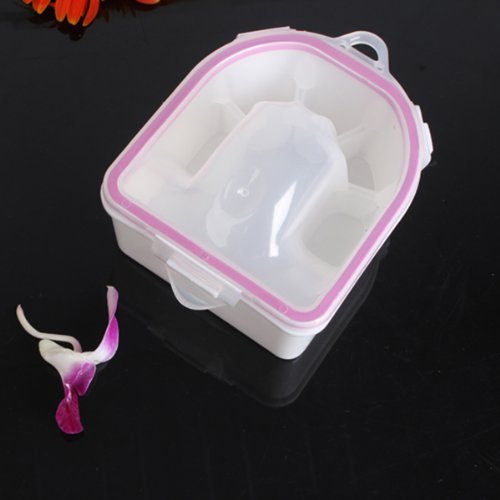 Acetone-Resistant Nail Soak Bowl for Manicure & Pedicure - Warm Water Spa Treatment Tool for Salon & Home Use