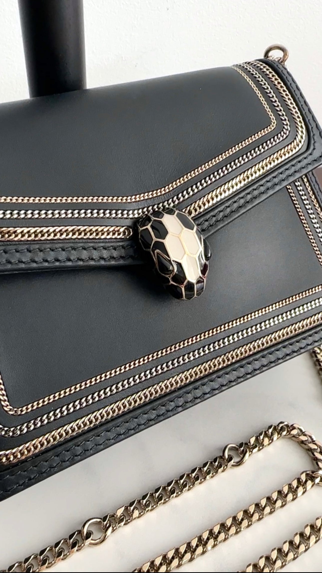Bvlgari Mini Serpenti Forever Diamond Blast Chain Flap Bag - Luxury Designer Crossbody Purse for Women, Perfect for Evening Parties & Special Occasions