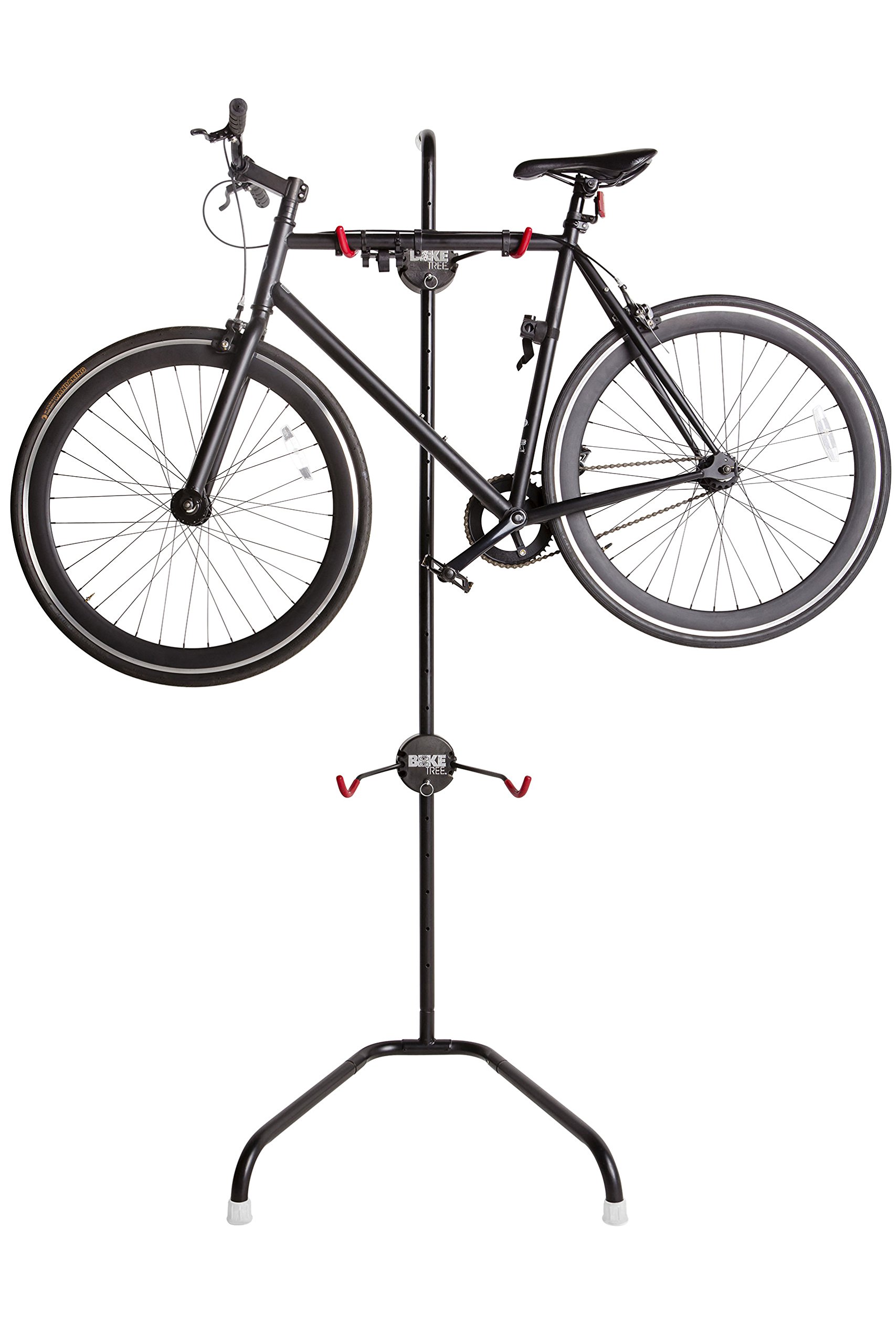 Heavy Duty Two-Bike Stand - Adjustable Non-Mounted Bike Rack for All Bike Sizes - Supports 100lbs - Perfect for Garage, Shed or Outdoor Bike Storage