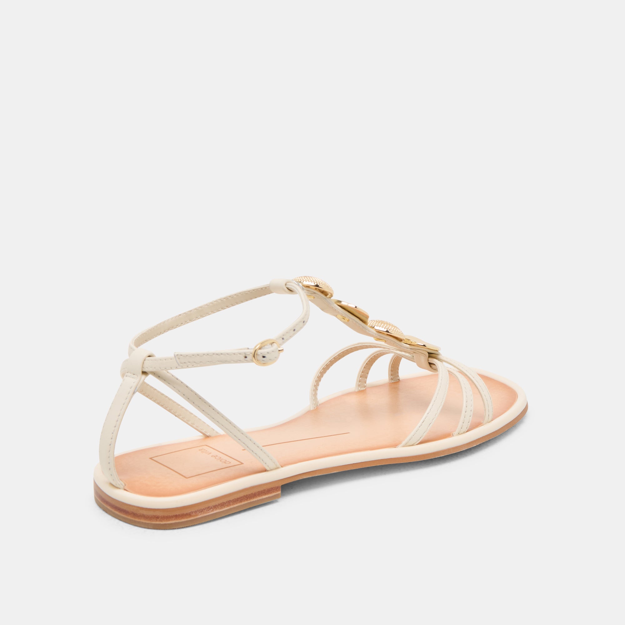 FAUN Women's Off-White Leather Sandals - Comfortable Summer Casual Shoes for Beach, Vacation & Everyday Wear