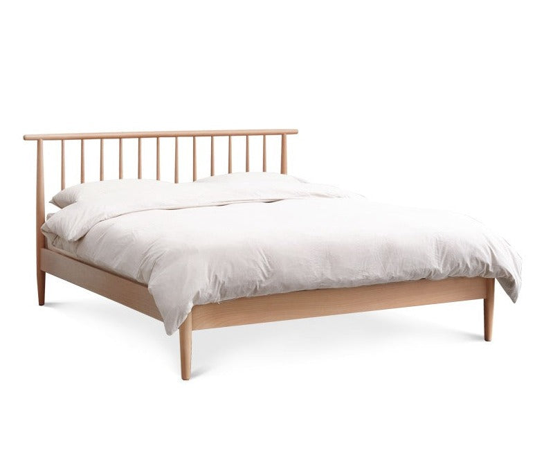 Solid Oak & Beech Wood Windsor Bed - Handcrafted Classic Wooden Bed Frame for Bedroom - Perfect for Master Bedroom, Guest Room & Cozy Farmhouse Style