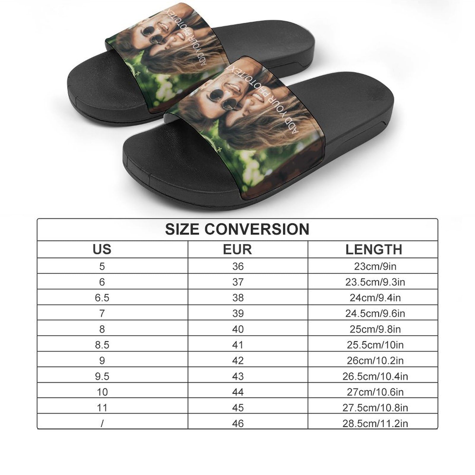 Personalized Custom Slides Slippers with Name & Photo - Comfy Warm House Shoes for Women & Men - Indoor/Outdoor Wear - Perfect Gift for Birthday, Anniversary & Holidays