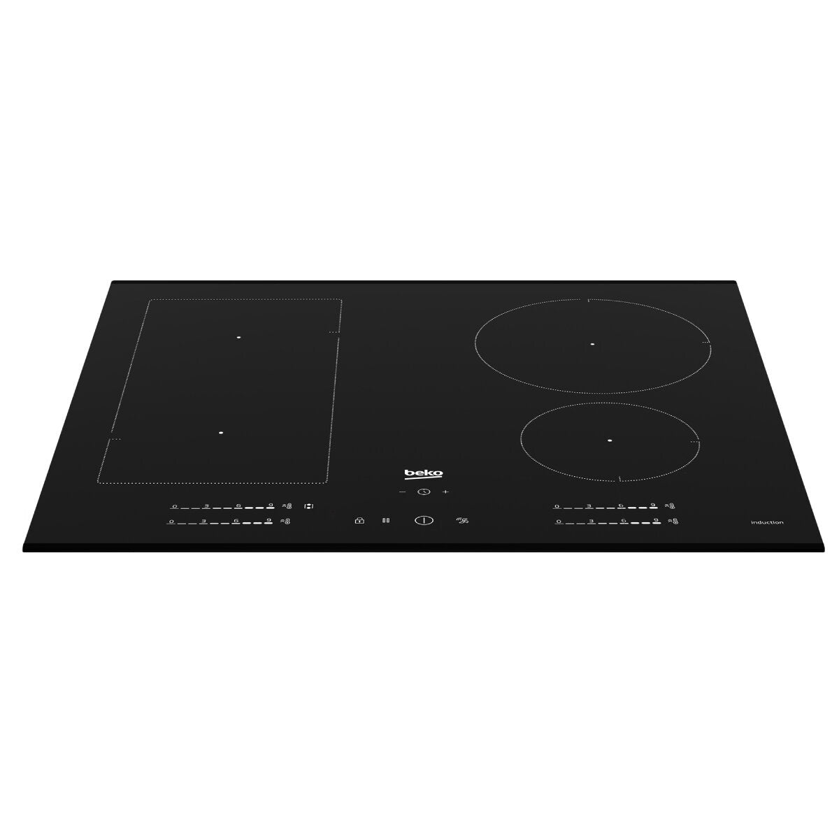 Beko 60cm Induction Cooktop with Indyflex Zone - Fast Heating, Energy Efficient - Perfect for Home Kitchen & Small Spaces