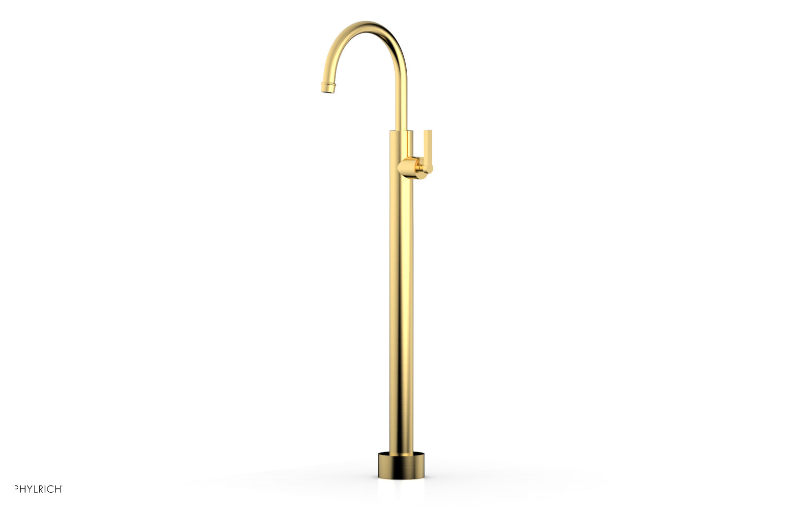 HEX MODERN Tall Floor Mount Tub Filler with Lever Handle 501 47 02 - Premium Bathroom Faucet for Modern Luxury Showers and Bathtubs