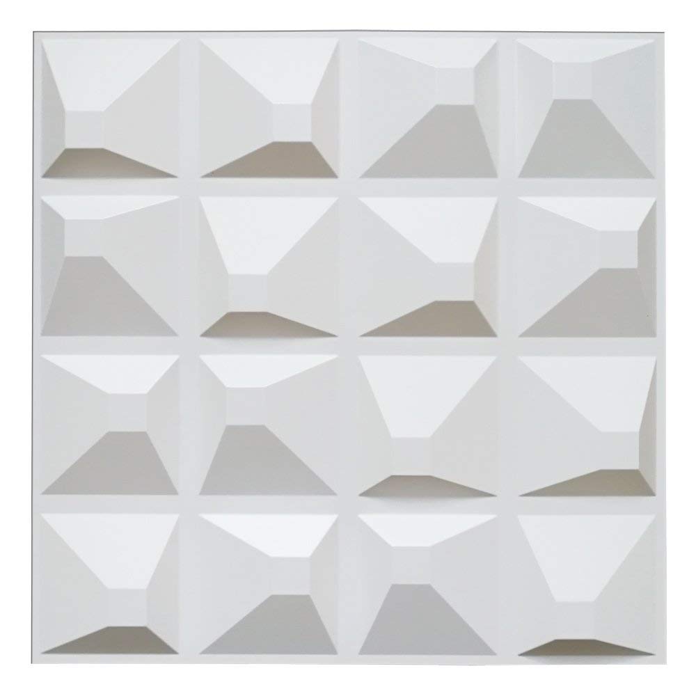 3D White Wave Textured Wall Panels with 10FT Nano Double-Sided Heavy Duty Tape - Modern Home & Office Decoration for Living Room, Bedroom, and Commercial Spaces