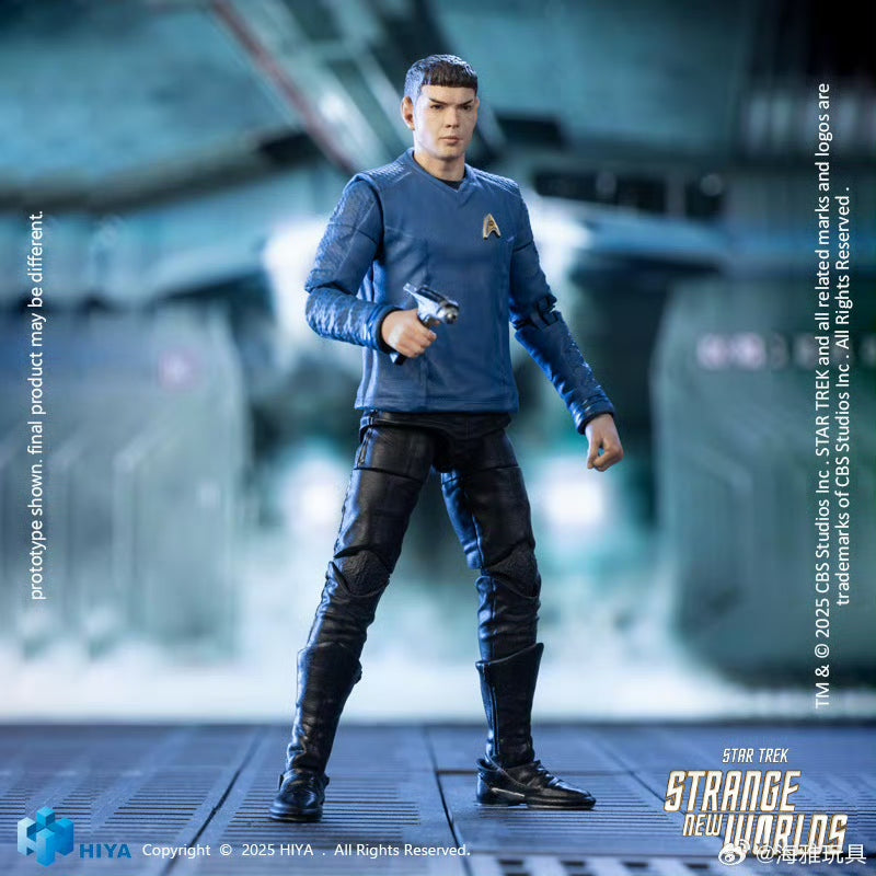 Pre Order 1/18 HIYA 4-Inch Action Figure - Exquisite Mini Series Star Trek Strange New Worlds Spock Collectible Toy for Display & Play | Perfect for Fans, Collectors & Sci-Fi Enthusiasts