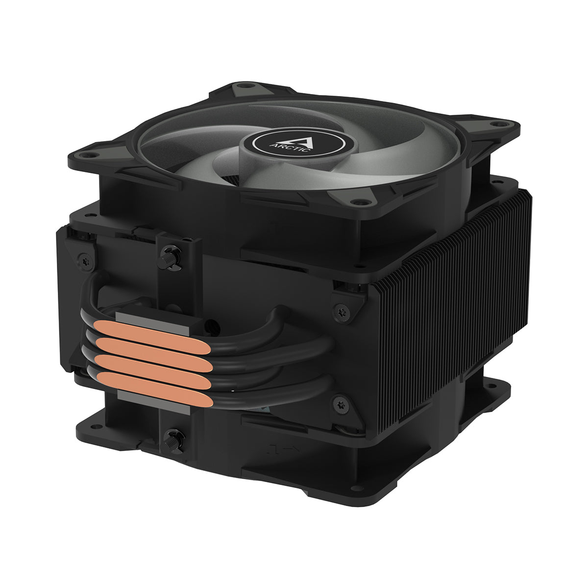 Arctic Freezer 36 A-RGB Single Tower CPU Cooler with Dual 120mm PWM Fans - High Performance Air Cooler for Intel/AMD, Black - Perfect for Gaming PCs & Workstation Builds