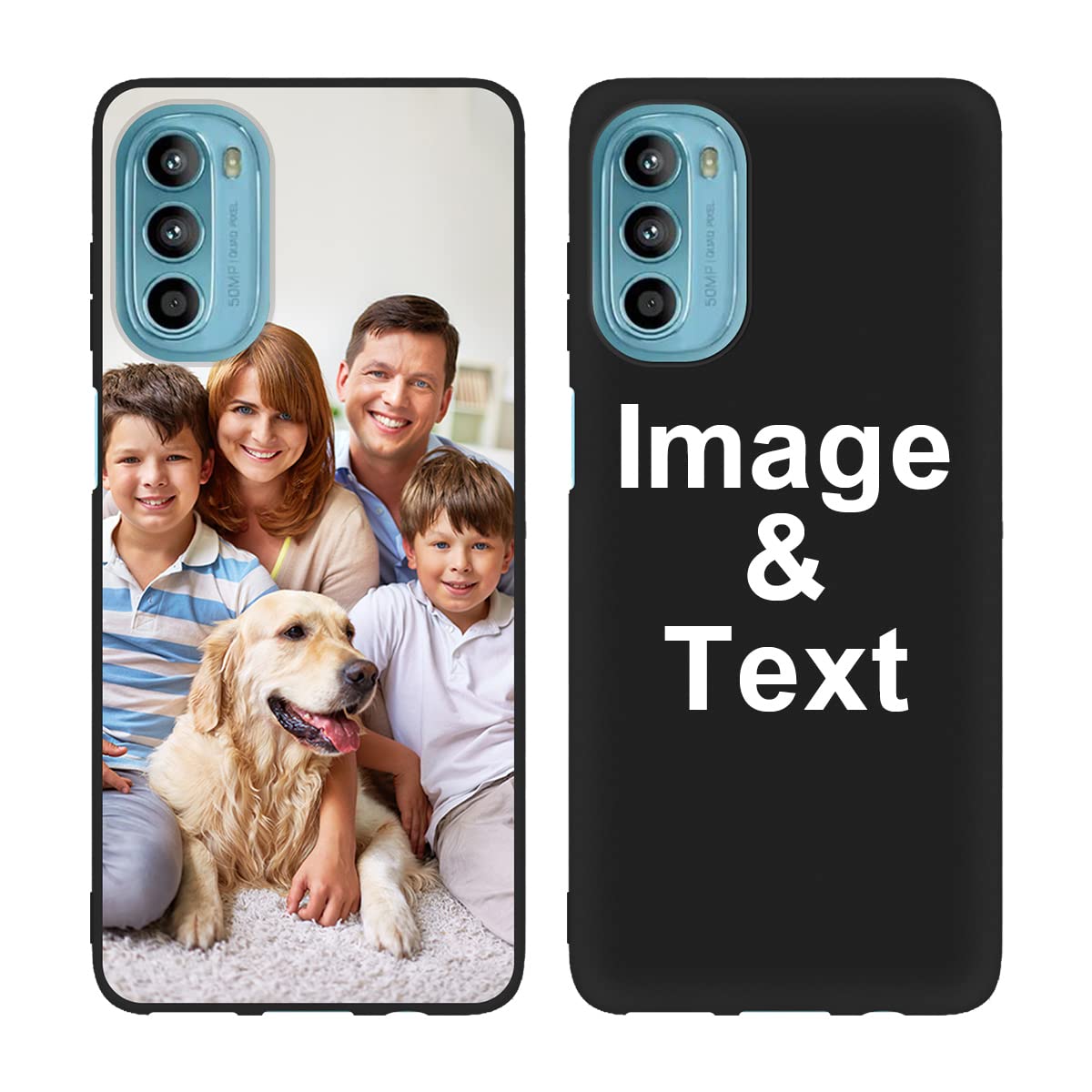 Customized Photo Case for Moto G52 - Personalized Shockproof Silicone Phone Cover with Picture Printing | Soft Candy Design Protective Case | Perfect Christmas Birthday Thanksgiving Gift for Her/Him | Ideal for Travel, Work & Everyday Use