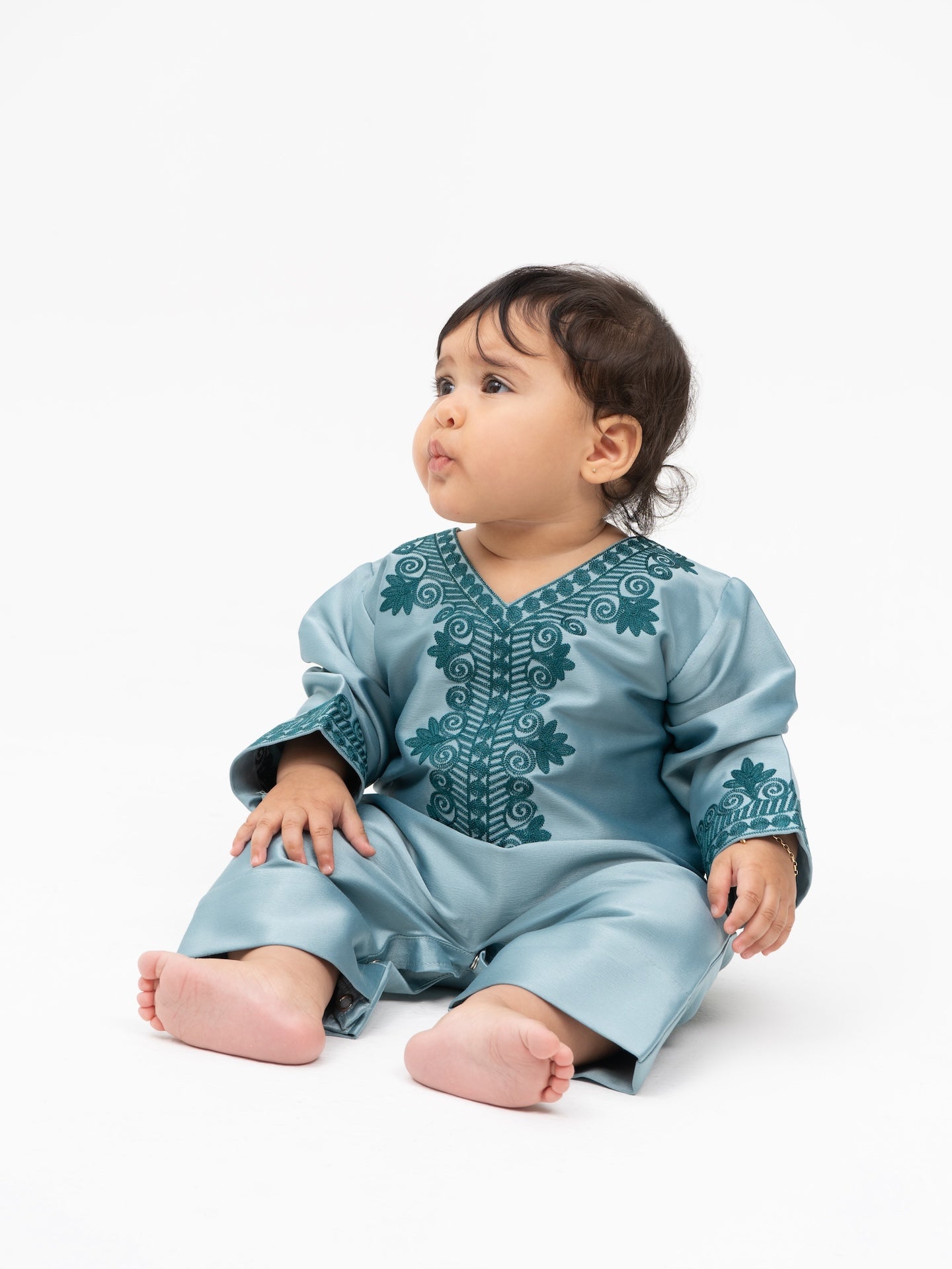 Jalila Jalabiya for Babies - Soft & Comfortable Islamic Baby Dress - Perfect for Eid, Prayer & Special Occasions