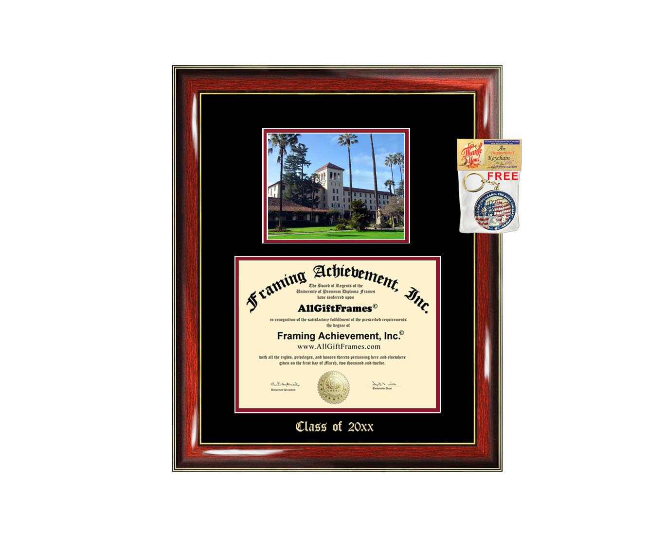 Santa Clara University Law School Diploma Frame - Juris Doctor Graduation Gift with Embossed Engraving - Display Your Degree in Style for Office, Home Decor or Commencement Ceremony