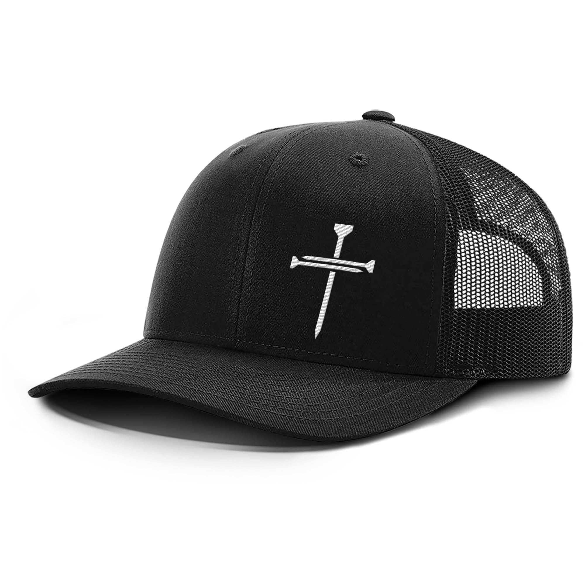 True God Nail Cross Back Mesh Baseball Cap for Men - Breathable Adjustable Snapback Hat with Mesh Back Design for Casual Wear, Outdoor Activities, and Religious Events