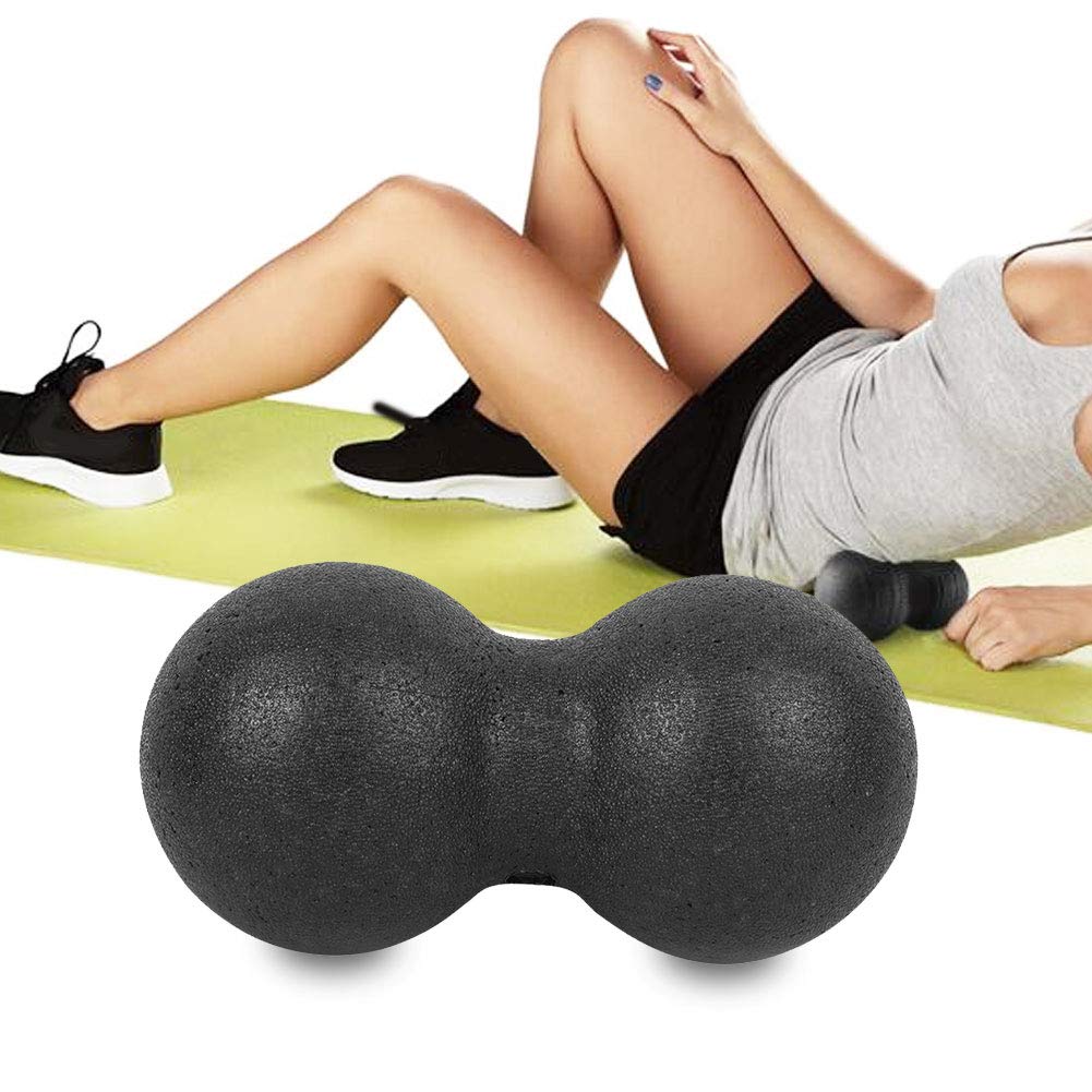 Premium EPP Massage Ball - 24x12cm (9.4x4.7in) Durable Yoga & Therapy Ball for Deep Tissue Relief - Perfect for Neck, Shoulders, Back, Arms & Feet Pain Relief - Ideal for Home, Office & Gym Use (Black)