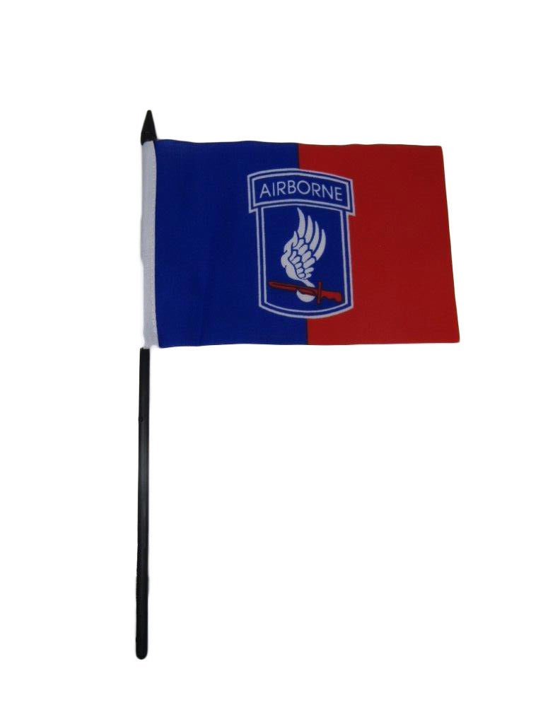 12 Pack 4x6 Inch 173rd Airborne Army Division Flag Set - Premium Vivid Color UV Fade Resistant Polyester Desk Flags with Canvas Header - Perfect for Military Display, Office Decor, Garden & Outdoor Patriotic Decoration