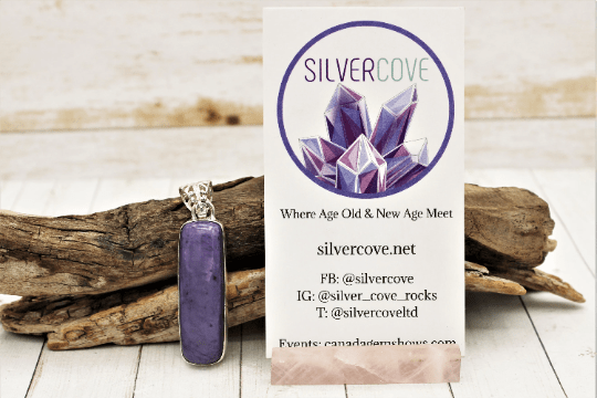 Natural Charoite Pendant Necklace - Genuine Purple Gemstone Jewelry for Women - Perfect for Spiritual Healing & Elegant Occasions