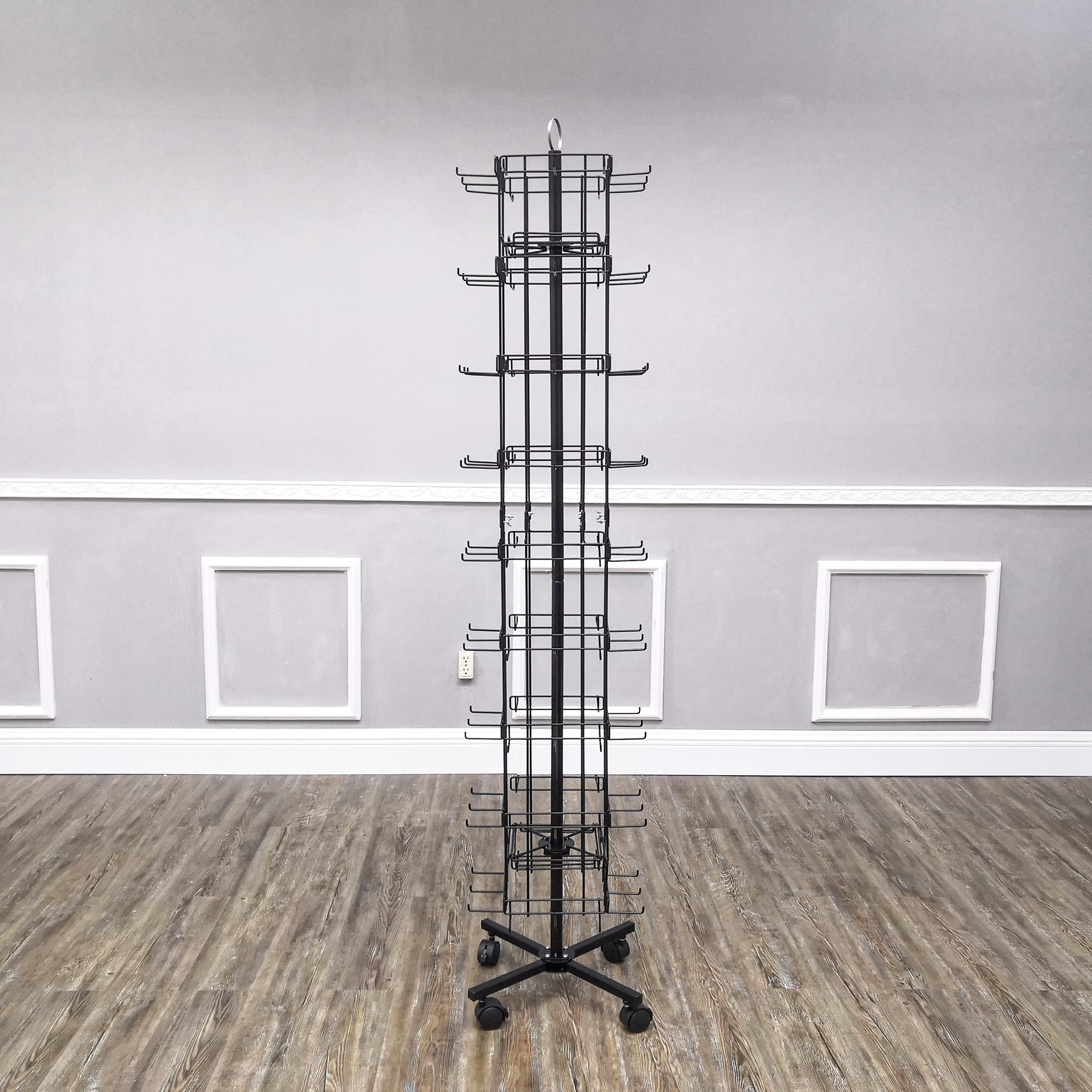 FixtureDisplays® Keychain Souvenir Rack - Wire Display Stand for Retail Stores, Mobile Countertop Organizer (15394-NEW-NPF) - Perfect for Gift Shops, Convenience Stores and Trade Show Displays