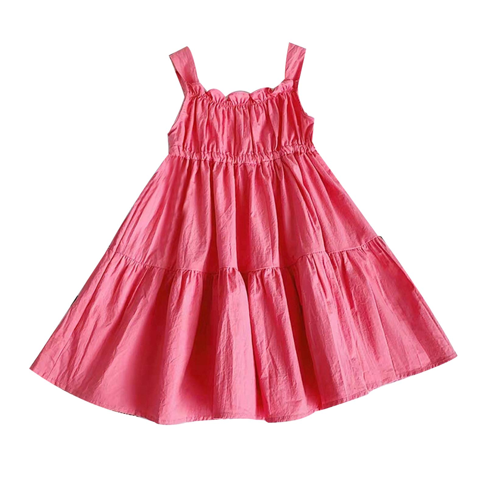 Infant Baby Girls Summer Daisy Sleeveless Strap Dresses - Floral Backless Sundress Skirt Outfits for Beach, Party & Outdoor Play