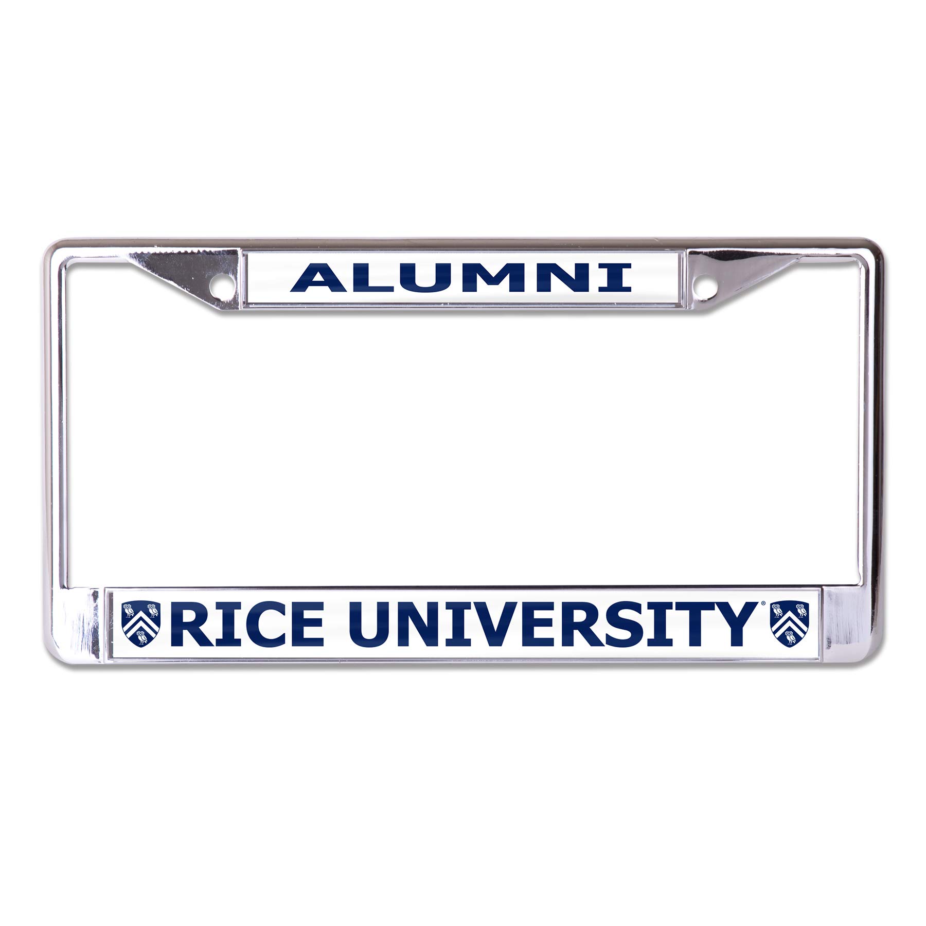 Rice University Alumni Chrome License Plate Frame - Premium Metal Car Accessory for Graduates & Fans - Perfect for Cars, Trucks & Gifts